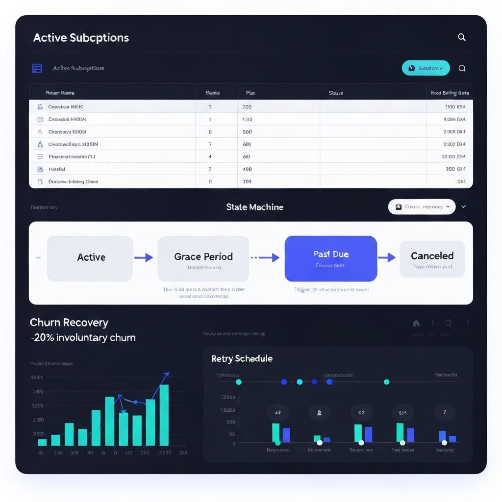 Billing State Machine & Churn Recovery mockup
